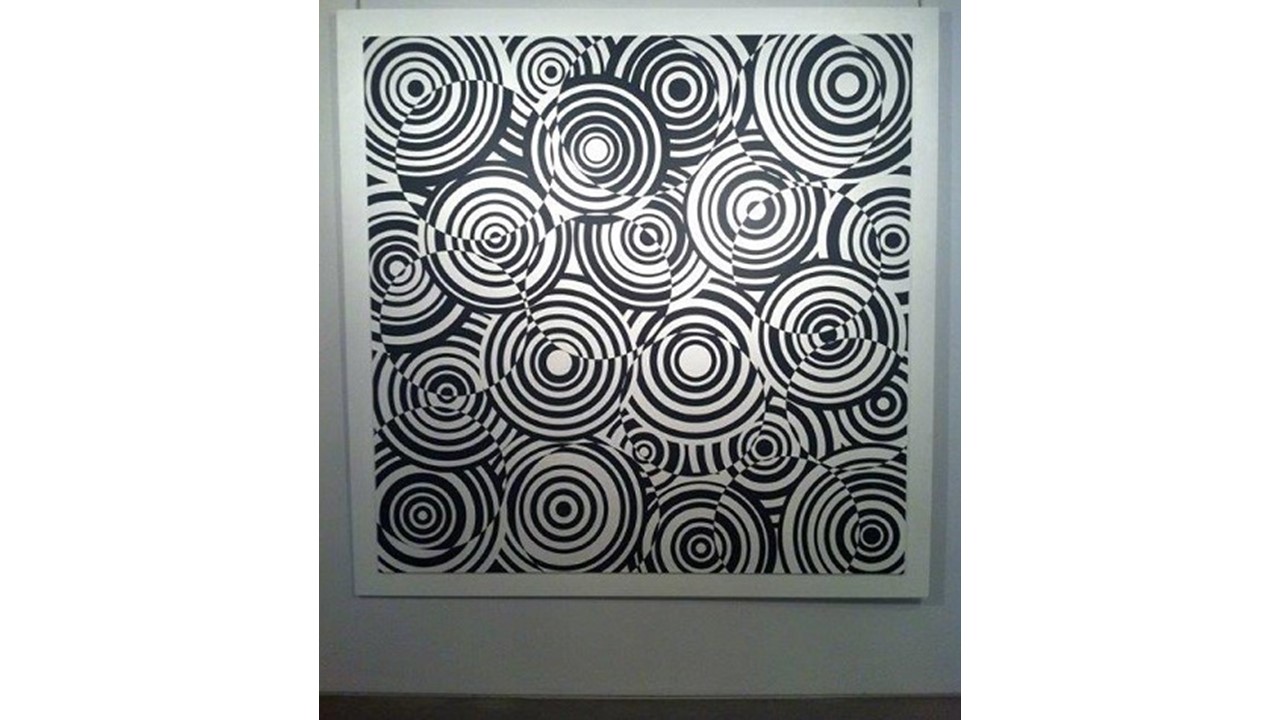 Concentric circles, 2010. Acrylic paint on wood. 200 x 200 cm.