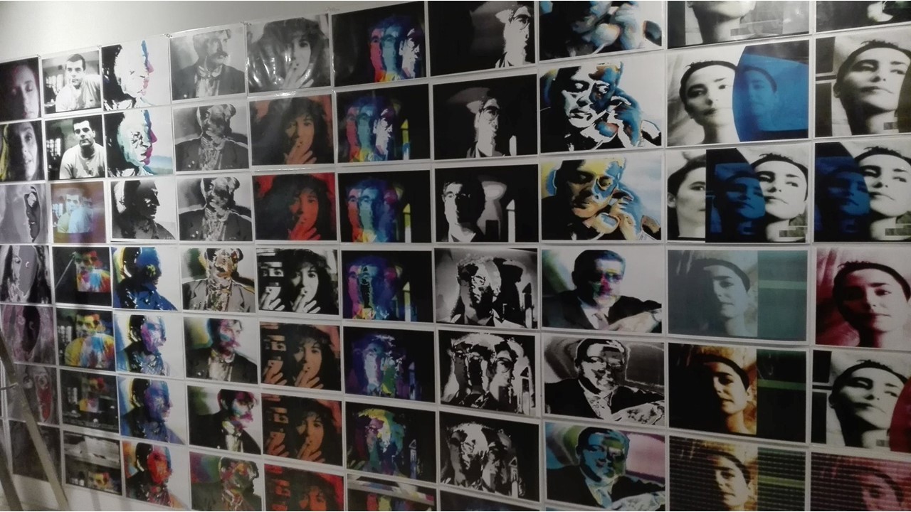 Archivo Lumena 1992-1995. Fotografías capturadas de la pantalla y transferidas a fotocopias a color. Total 161  secuencias modulares.
