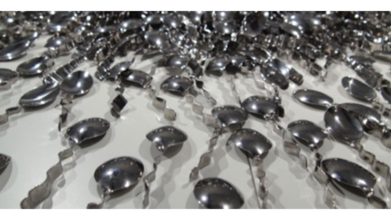 Detail of "Nineteen hundred and seventy-five spoons," 2012..