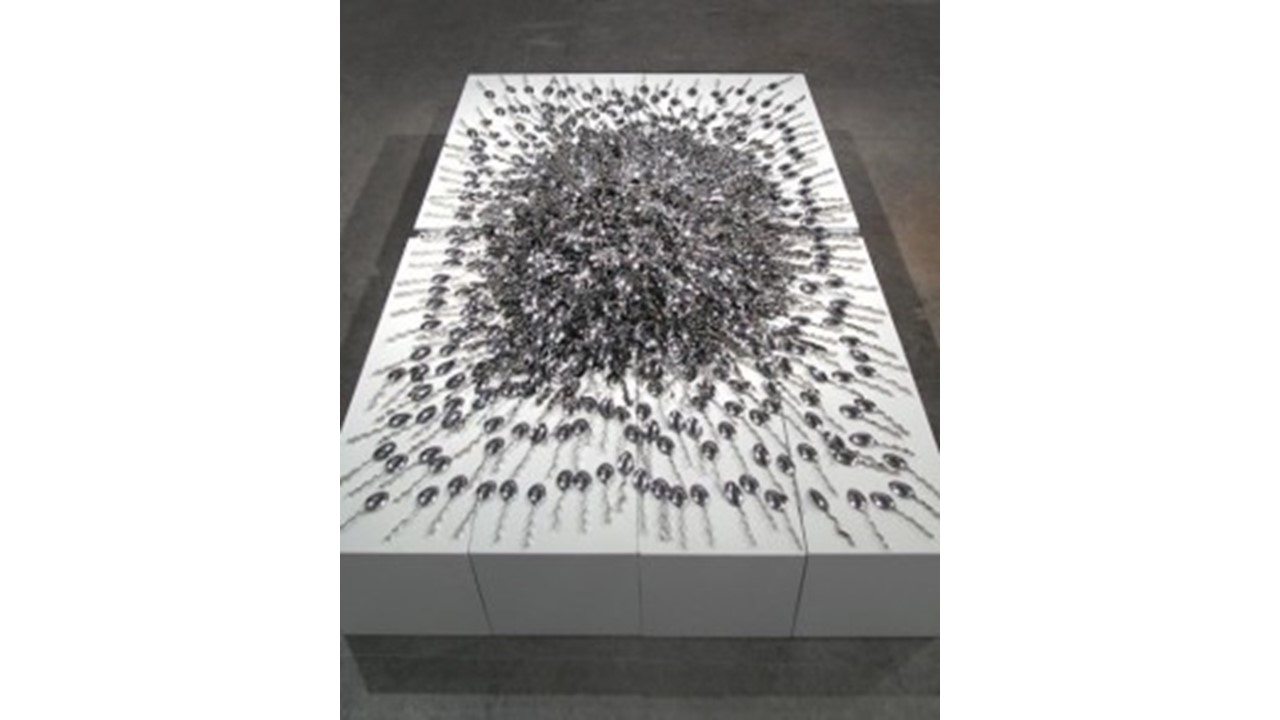 "Nineteen hundred and seventy-five spoons," 2012.