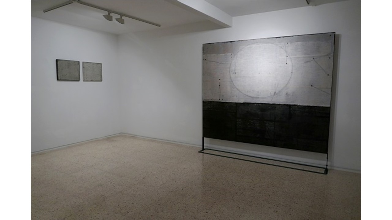 Vista de la exposición "Archivos cromáticos. Obra reciente de Enrique Brinkmann", Galería Freijo, 2020.