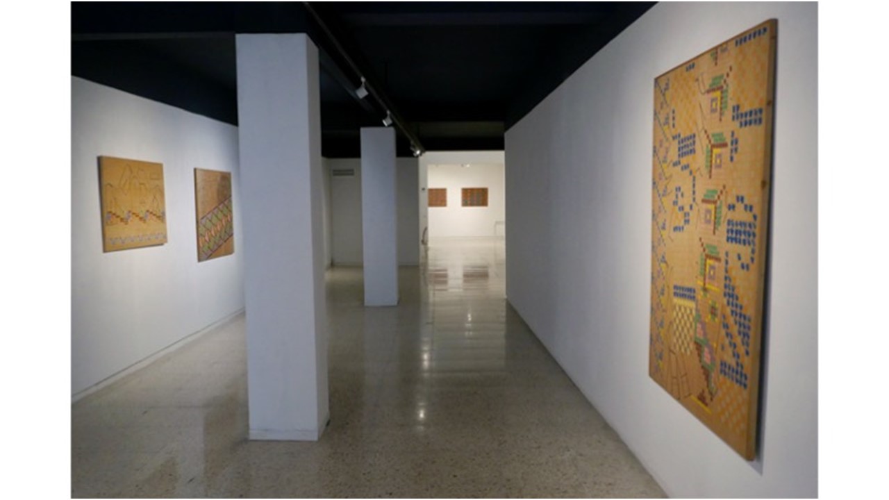 Installation view of the exhibition "Needlework (1974-1980) " by Ángela García Codoñer.