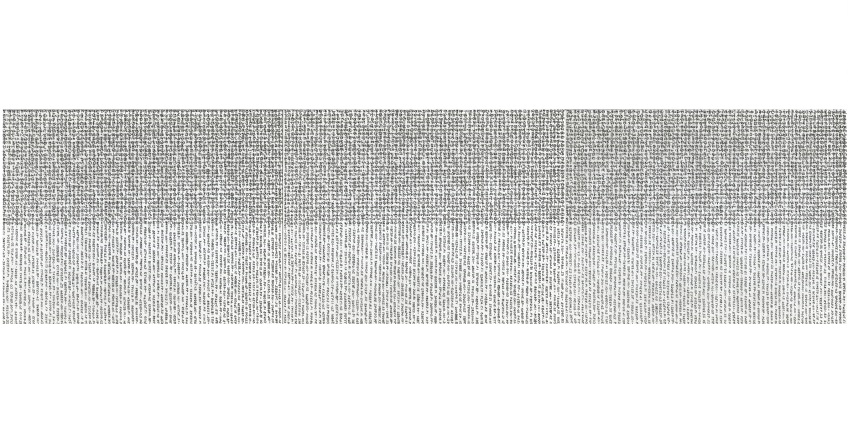 Gina Arizpe, "Nombres y Coordenadas (Names and Coordinates) series", México (2017-2019), 2020. Ink on paper. 21,5 x 84 cm.