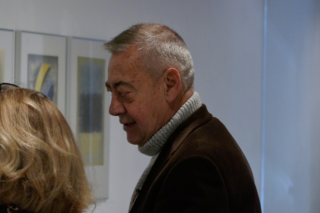 Joaquín Mouliaá, 2019. Opening of the exhibition "Mouliaá from Vandrés to Freijo (1972-2019)" at Freijo Gallery.