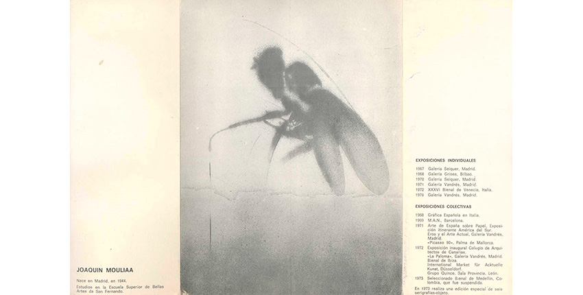 Invitation, Vandrés Gallery. 1976. 32 x 22 cm.