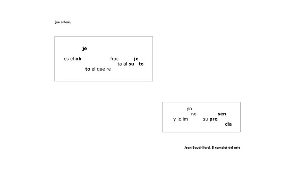 "Illusory Mirror Background - Text-score J. Baudrillard", 2019.