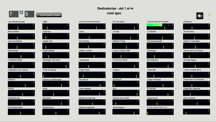 "Dedications. From 1 to ∞", 2017. InterMedia installation. Computer application made in Max/MSP. 3 copies + 1 PA