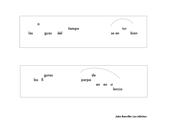 "Illusory Mirror Background - Text-score John Banville," 2019. Text-Scores printed on a methacrylate mirror, displayed on music stands.