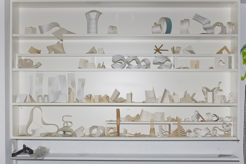 Studio view, models.