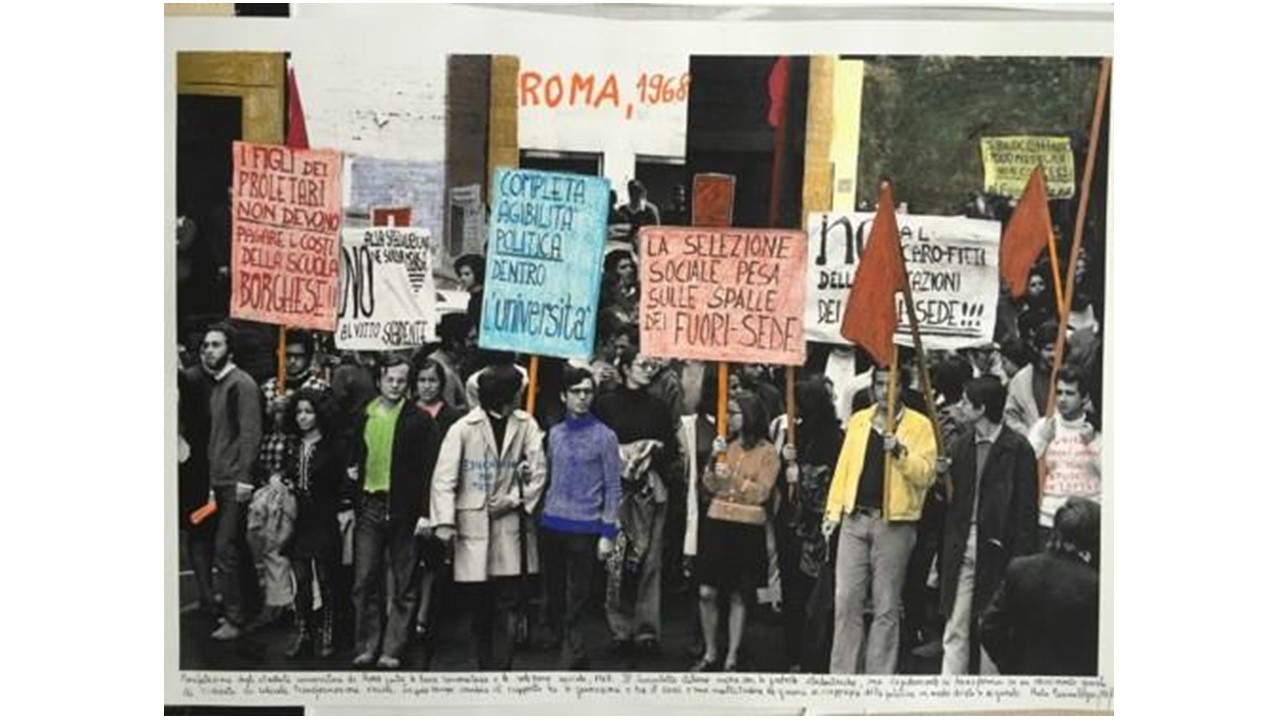 "Rome 1968", of the 1968 project, The Fire of Ideas.