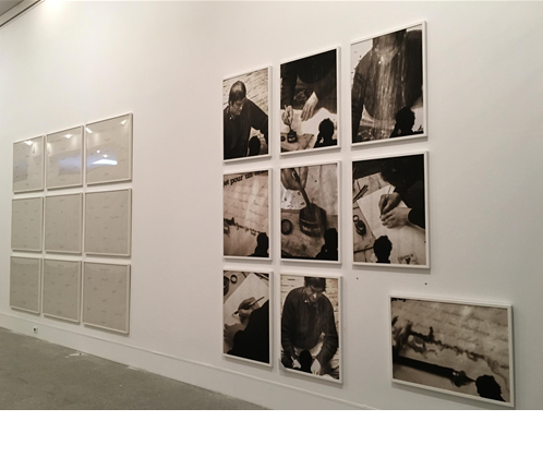Vista de la exposición colectiva titulada "Resist" en Bozar, Palacio de Bellas Artes de Bruselas, en 2018.