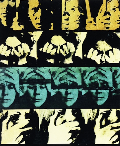 Fragmento de la serie La Descarga. Violencia Mujer. 1975.  Fotocopias en papel acetato interactivo de alto contraste Thermofax. Tamaño variable. Pieza única