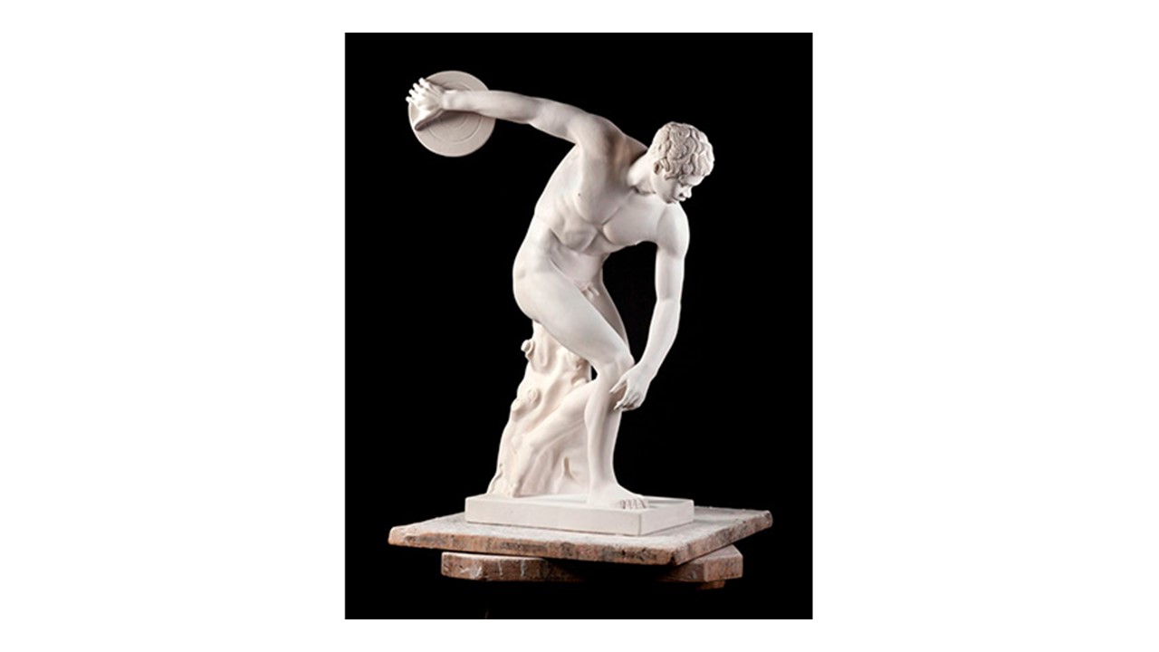 Discobolus (black). 2016, Plaster. 116.5 x 78 x 55cm