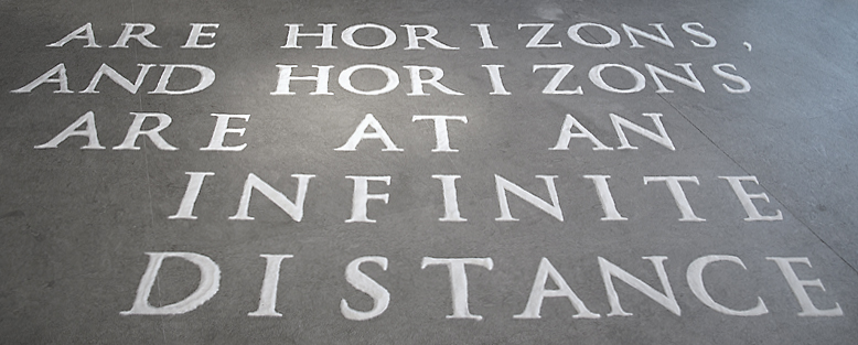 Detail of "Are horizons, and horizons are at an infinite distance".