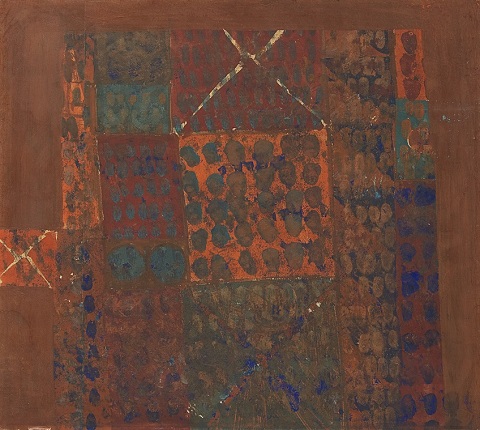"Untitled", 1964. Mixed technique, painting, gouache, mounted on board.
