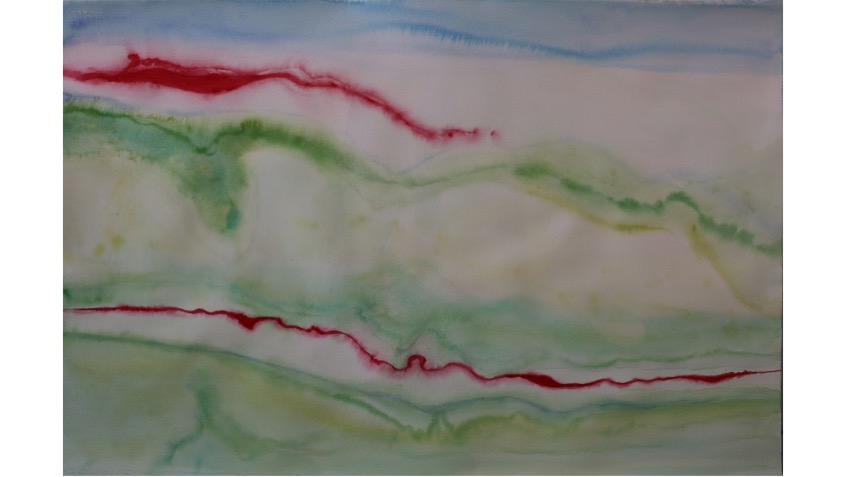 "Rojo Sin Título I", 2019. De la serie "Arqueología del Color" 66 x 101 cm.