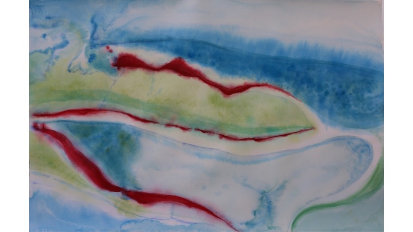 "Rojo Sin Título II", 2019. De la serie "Arqueología del Color". 66 x 101 cm.