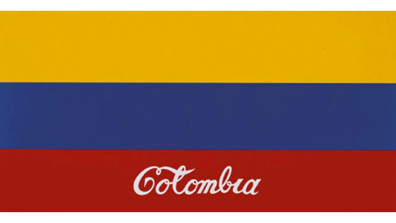 Colombia, 1977. Embroidered flag.