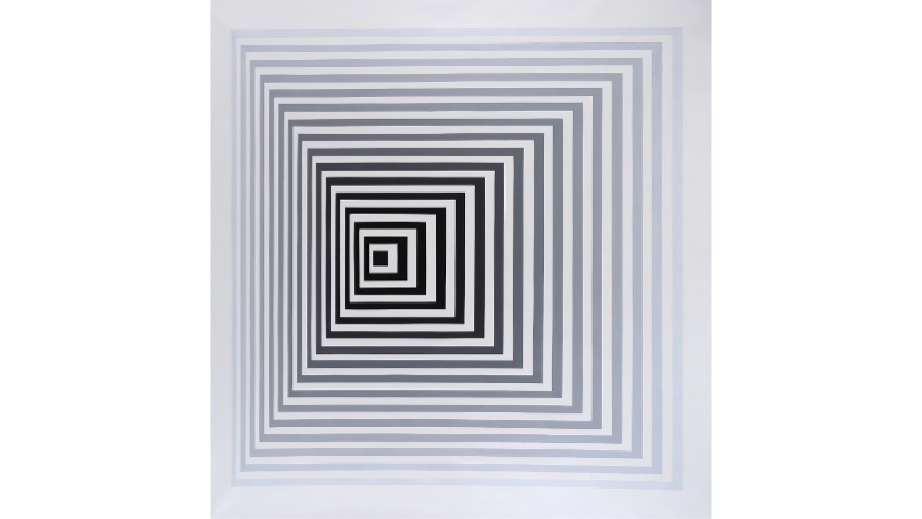 "Vertigo" series (grey), 2014. 150 x 150 cm.