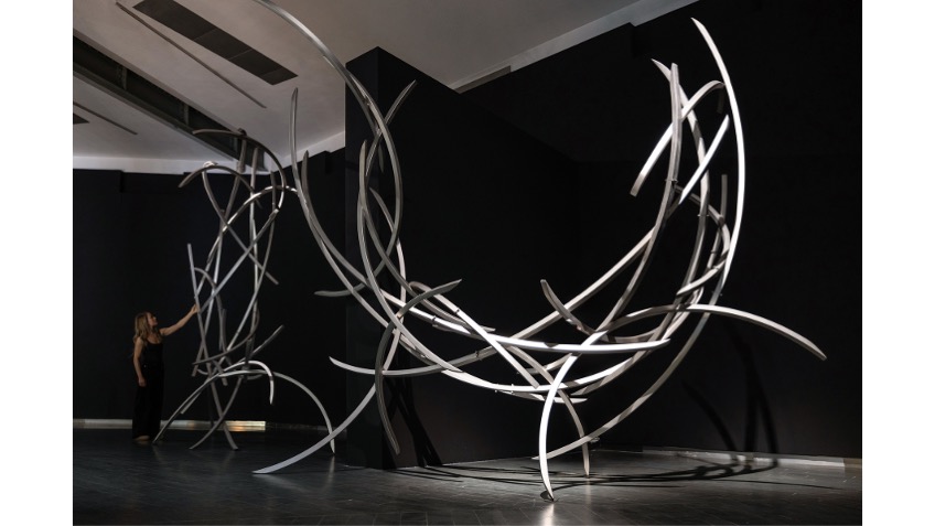 Disimetria E (2025) Acero inoxidable - 360x400x220cm