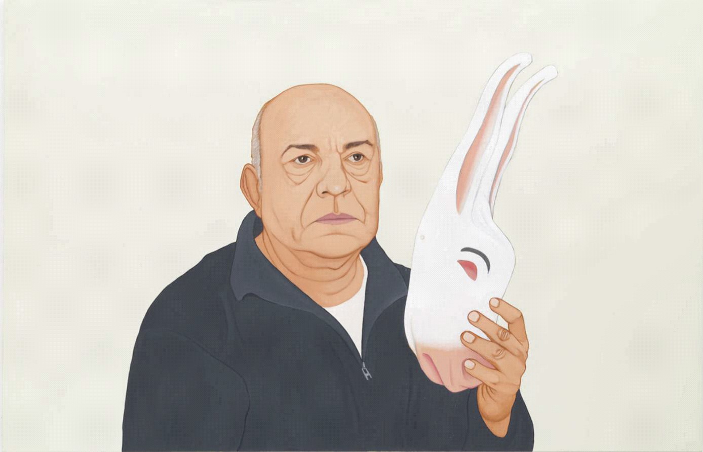 "Face off". 2010. Óleo y acrílico sobre lienzo. 165 x 254 cm.