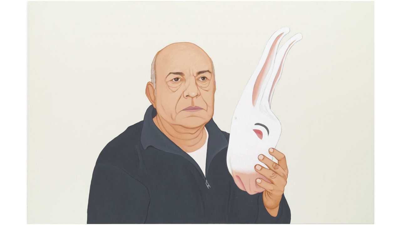 "Face off". 2010. Óleo y acrílico sobre lienzo. 165 x 254 cm.