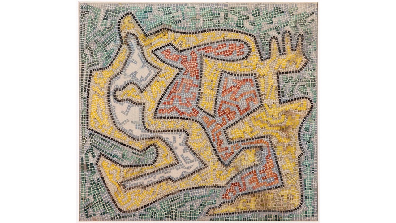 Proyecto para mural en mosaico veneciano. 1945. Gouache sobre papel. 45 x 49 cm.