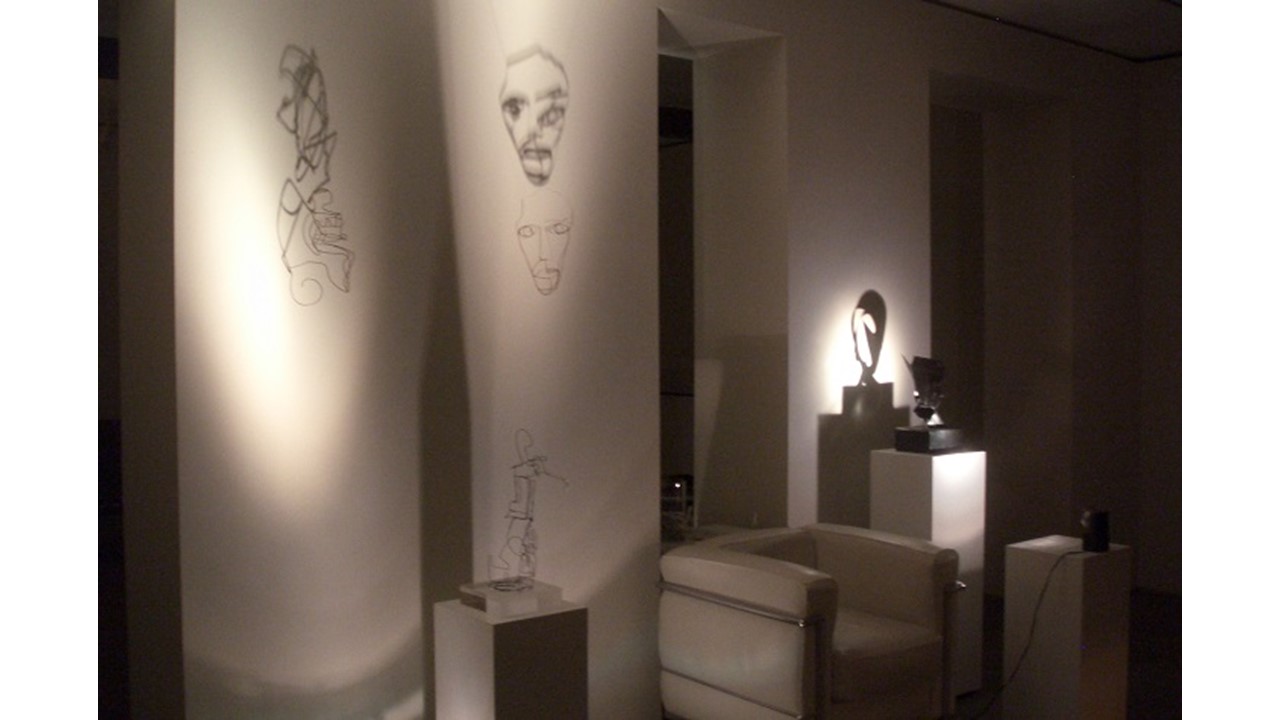 Installation view of German Cueto's exhibition "Iron and Shadow" at Freijo Gallery, 2010.