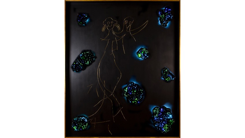 Entre la pasión y la fiesta, 2019. 180 x 150 x 7 cm
