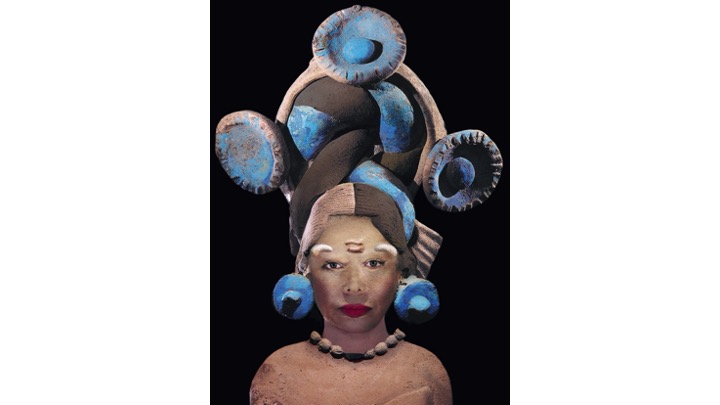 ORLAN hybridises with Mayan figures nº5, 2022.