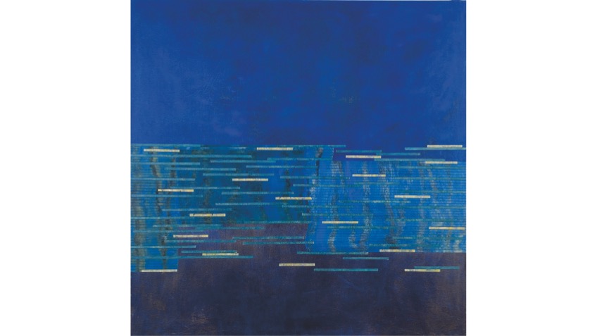 Una música nocturna perdida en ...  (2001). 150 x 150 cm
