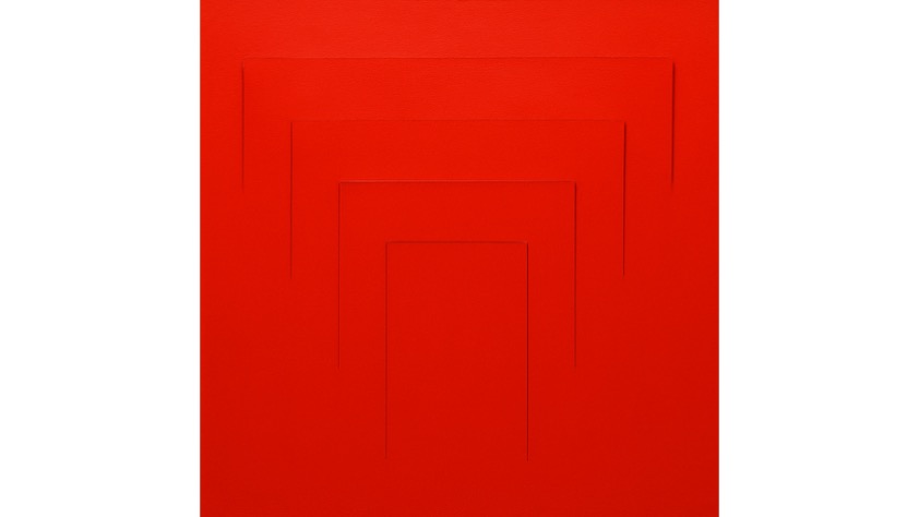 Juan Cuenca. "Relieve", 2025, 98 x 98 x 8,5 cm