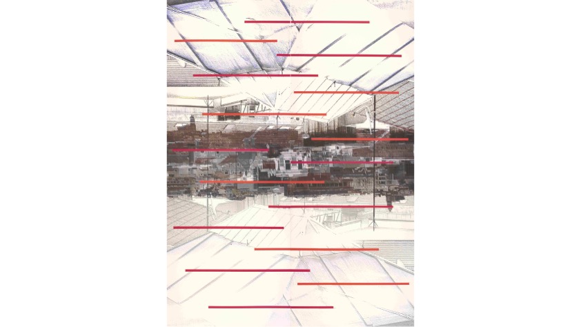 Águeda de la Pisa, "Cielo habitado no. 6",  2006. 
152x 112 cm.
