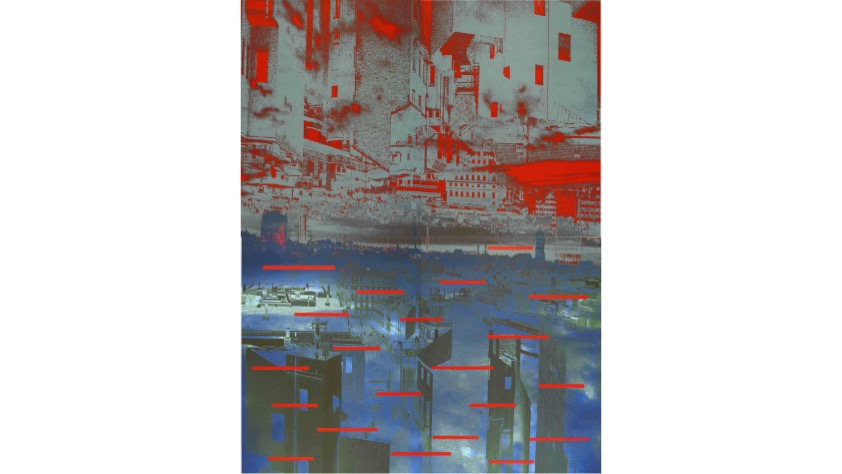 Águeda de la Pisa, "Cielo habitado no. 7",  2006. 
152x 112 cm.