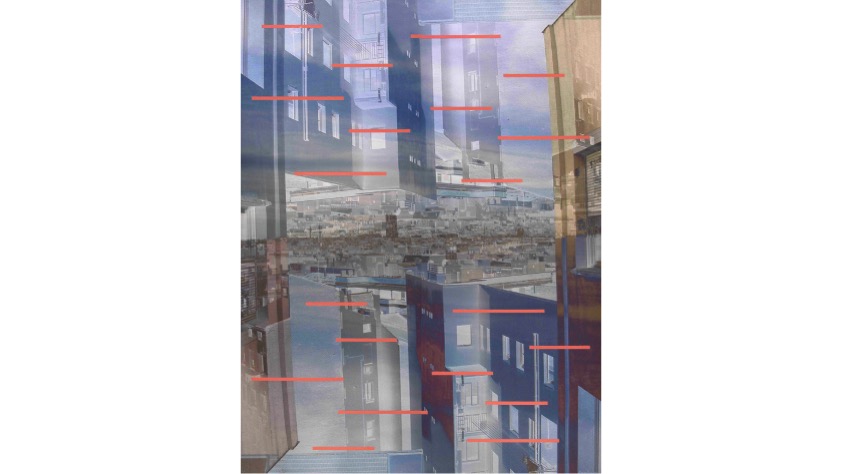 Águeda de la Pisa, "Cielo habitado no. 10",  2006. 
152x 112 cm.