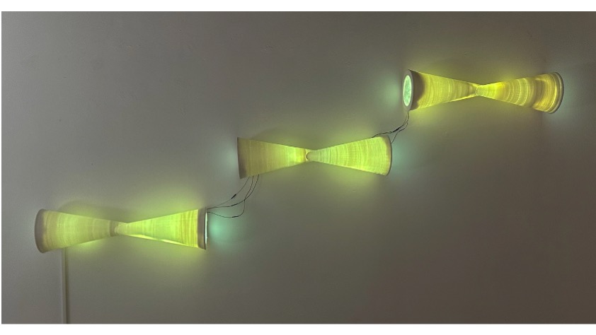 Eje de rotación I, II y III, 2026, 17 x 70 x 17 cm, c/u