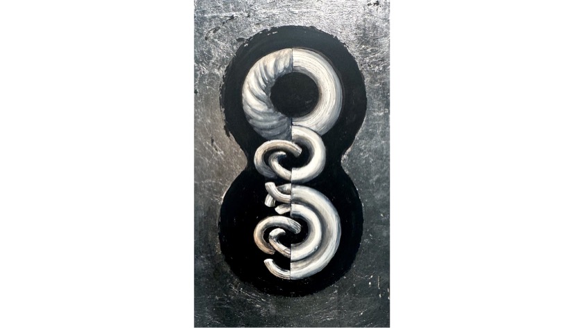 Geometría del Cosmos, 2026, 37,5 x 22,5 x 2,5 cm