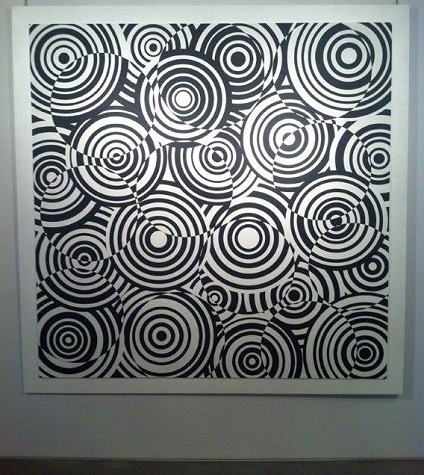 Círculos concéntricos, 2010. Pintura acrílica sobre madera. 200 x 200 cm.