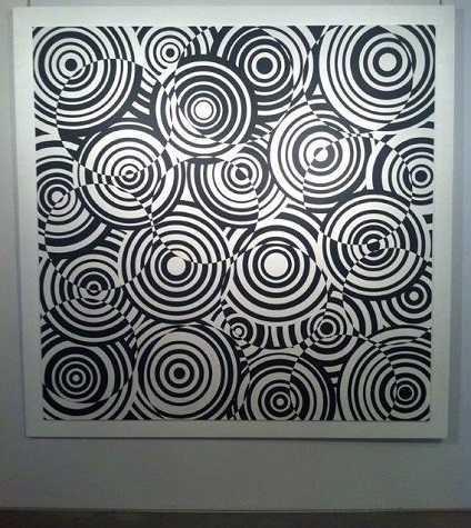 Concentric circles, 2010. Acrylic paint on wood. 200 x 200 cm.