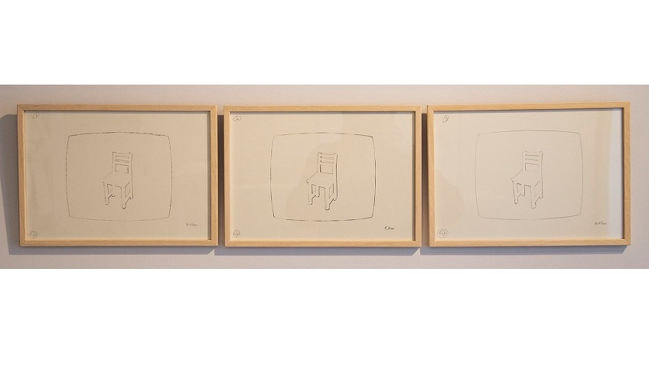 "Reflections", 1974. Series of 7 pencil drawings, using templates, on Canson. 21 x 29.8 cm each.