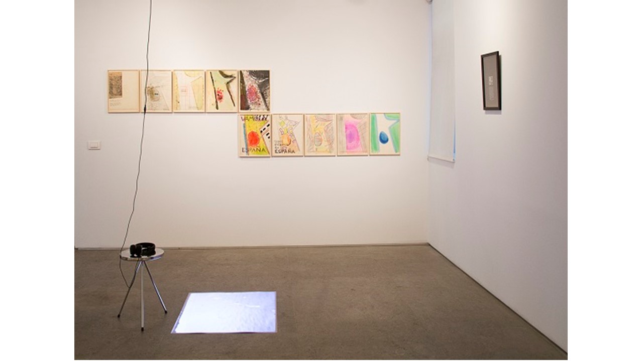 "Felipe Ehrenberg  67'  //  15'" installation view at Freijo Gallery in 2015.