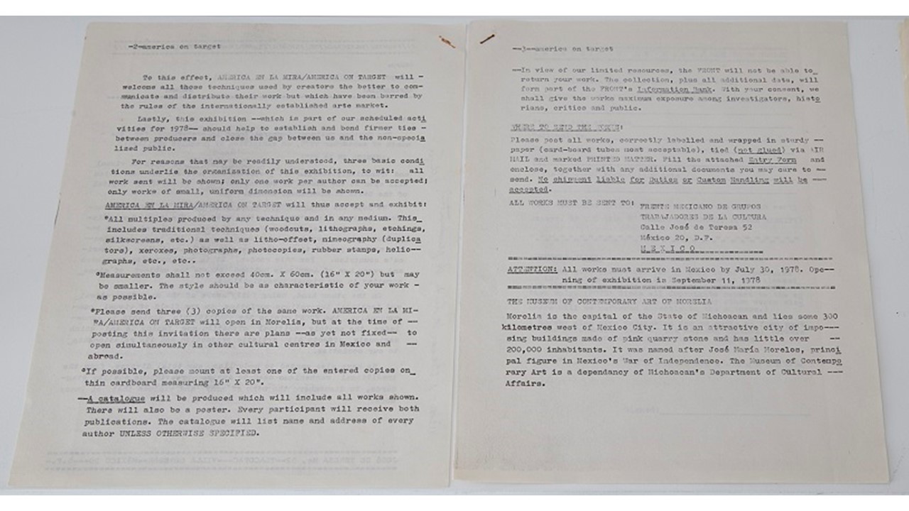 "America on target." Dates near and prior to July 1978. Typewritten copy.