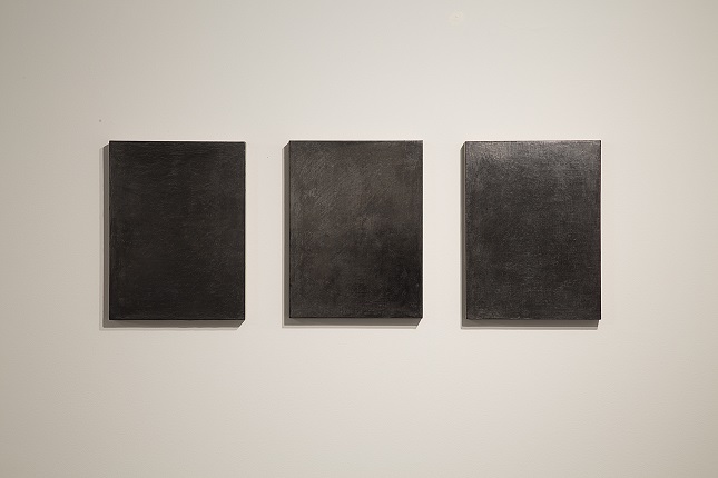 Untitled. 2014. Graphite, coal, gypsum, linen and cedar panel. 40 x 30 cm. each.