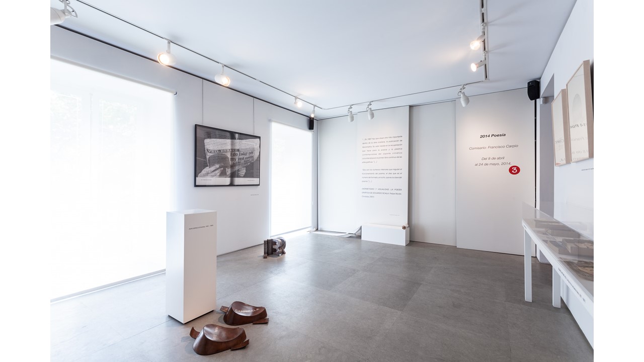 Installation view of the exhibition "2014 Poesia", curated by Francisco Carpio.