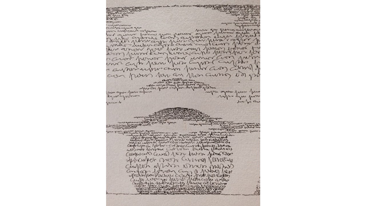 Ricardo Rocha, "Untitled", 1974. Ink on paper. 65 x 47 cm. "2014Poesía" exhibition.