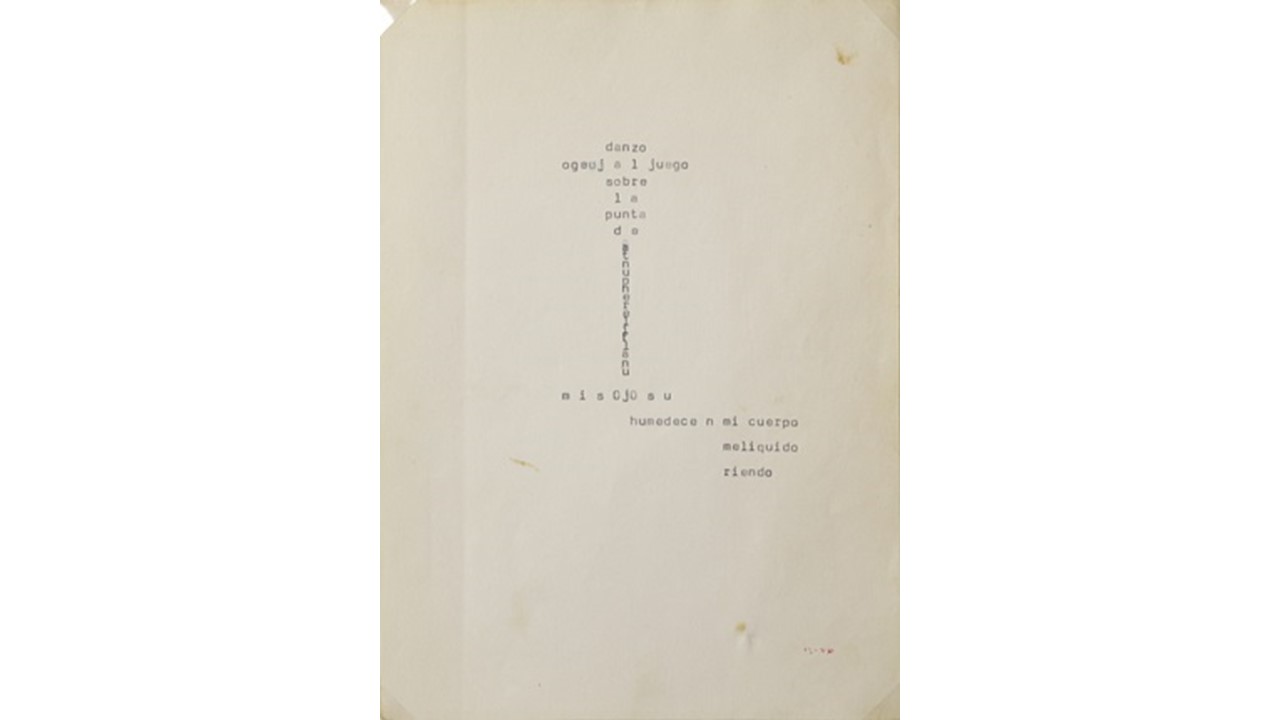 "Danzo...", original model of POETIC TEXT, 1989.