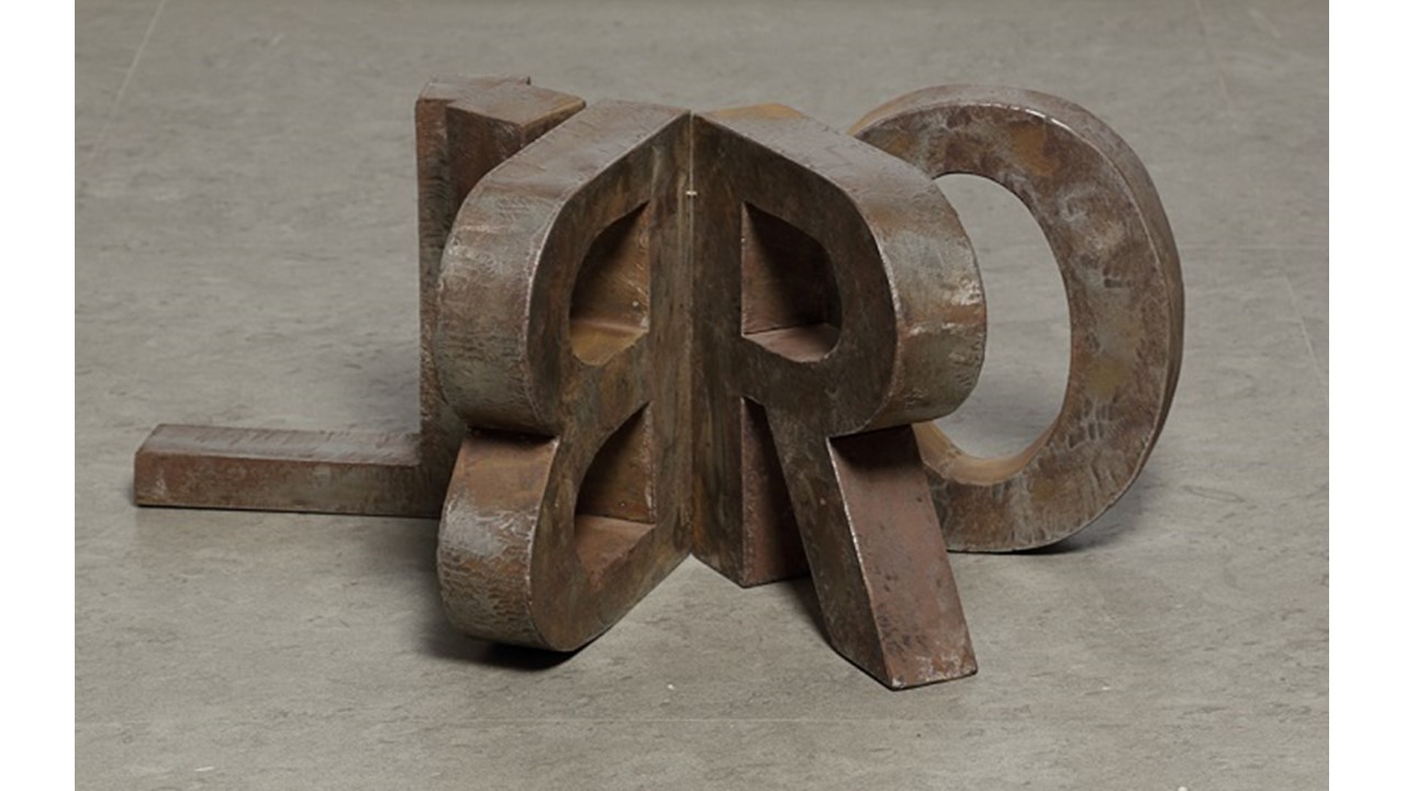 "Book", 1990. Sculpture in welded iron.