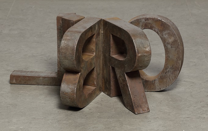 "Book", 1990. Sculpture in welded iron. Unique piece. 58 x 28 x 28 cm.