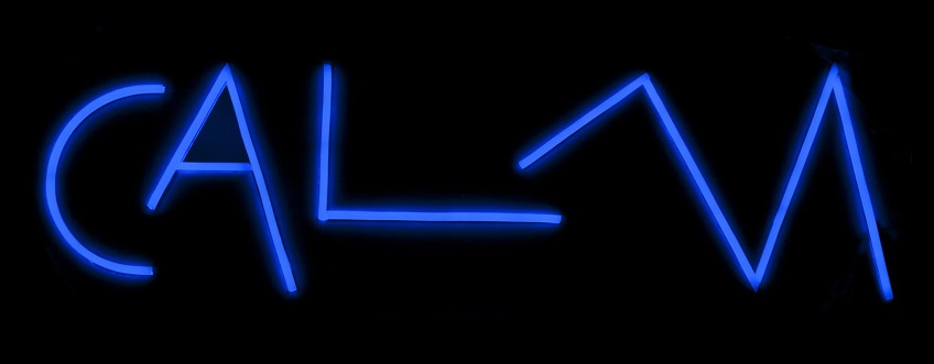 CALM. 2016. Mini Led Neon Flex sobre plancha de acero. 32 x 93 x 3 cm. Ed. 1/5