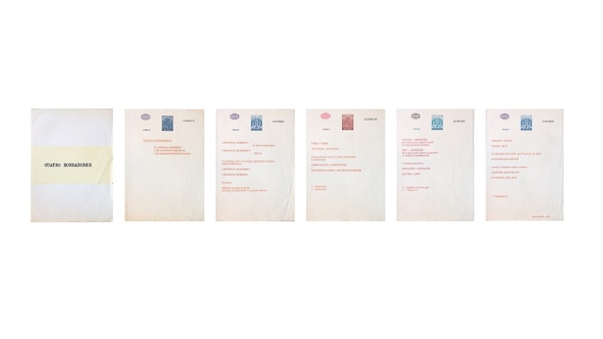 Isidoro Valcárcel Medina, "Four drafts ", 1979.